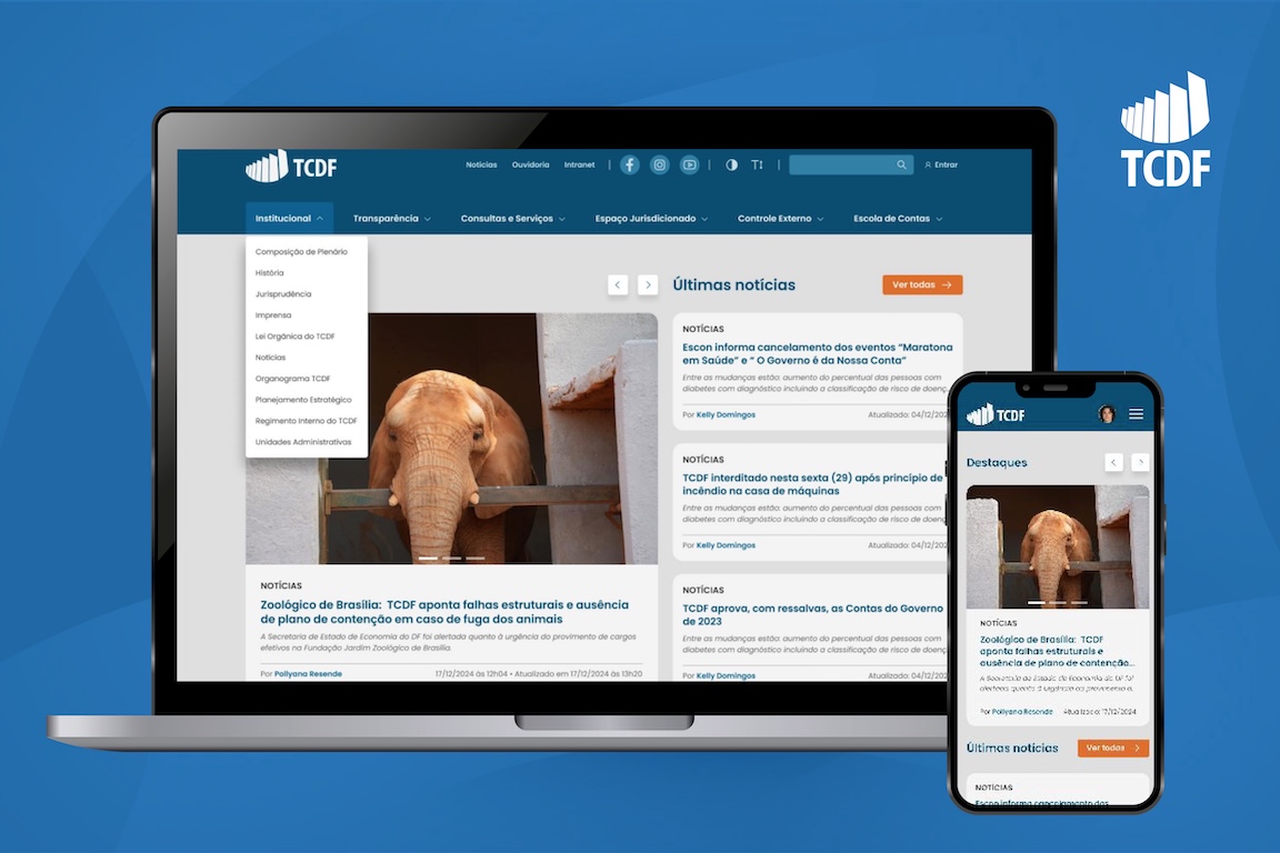 Site novo em desktop e celular