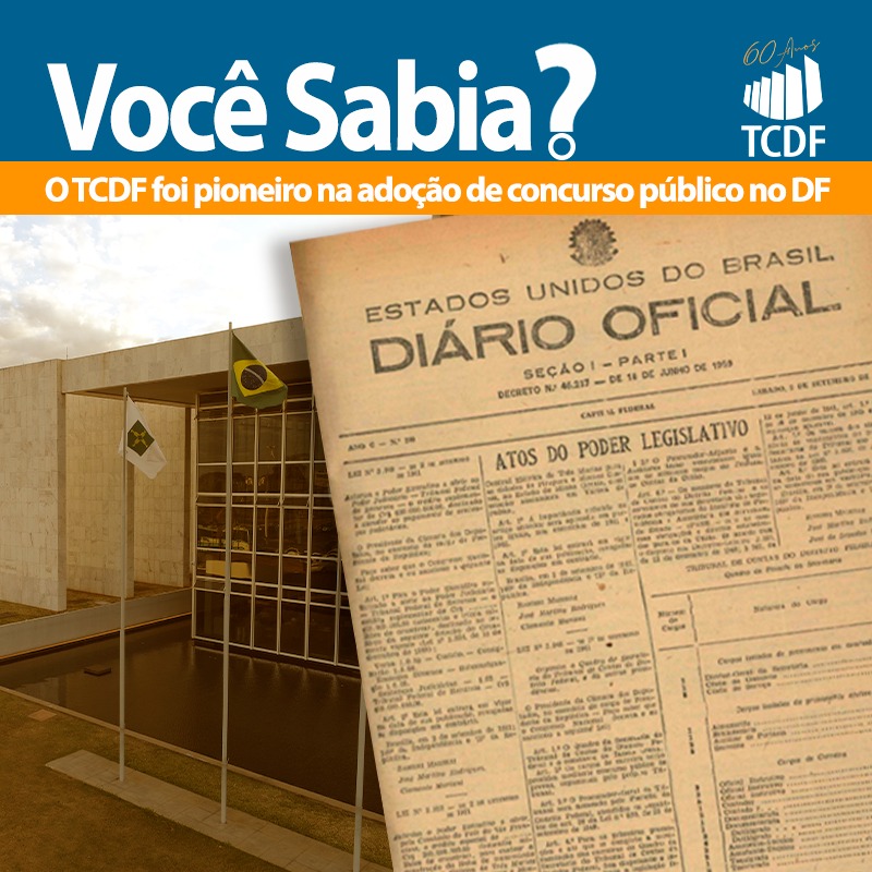Miniatura de Você sabia que o TCDF foi pioneiro na adoção de concurso público no Distrito Federal?