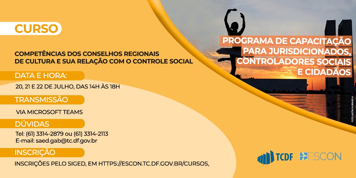 Miniatura de TCDF vai capacitar conselheiros de cultura sobre controle social