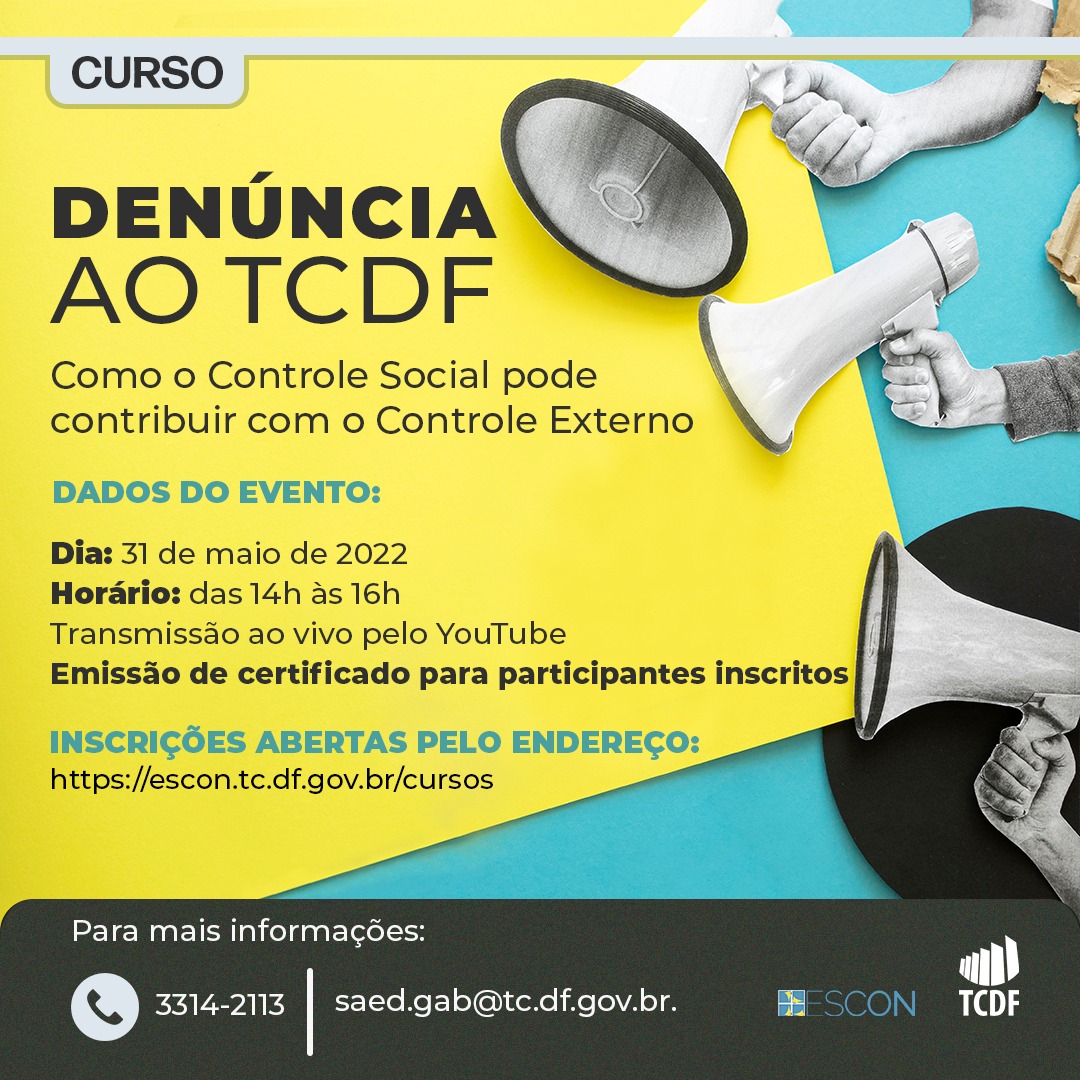 Miniatura de Aprenda o que é preciso para fazer uma denúncia ao Tribunal de Contas do DF