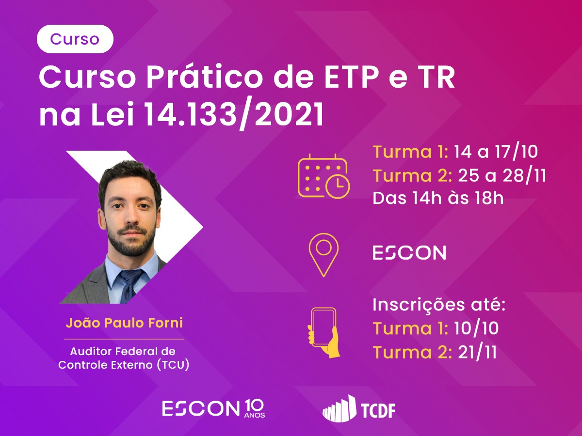 Miniatura de Inscrições para Curso de ETP e TR encerram nesta quinta-feira (10/10)