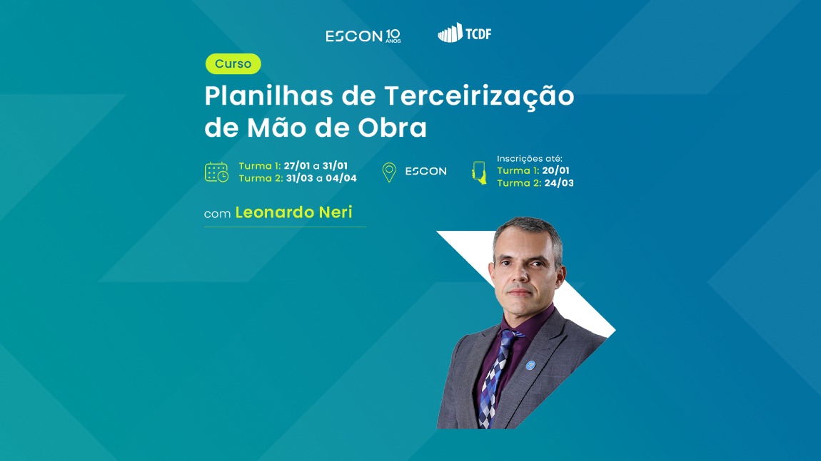 Capa da Matéria: Inscrições abertas para curso prático de elaboração de planilhas para contratos de terceirização