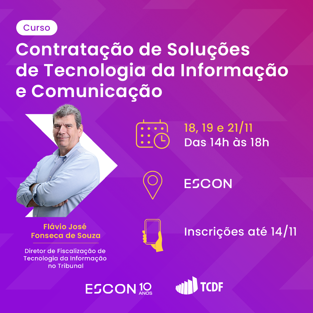 Miniatura de Escon abre inscrições para o curso sobre Soluções de Tecnologia da Informação e Comunicação  